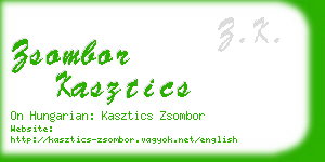 zsombor kasztics business card